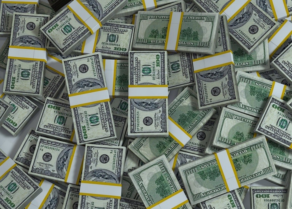 Imagem mostra diversos de notas de dólares