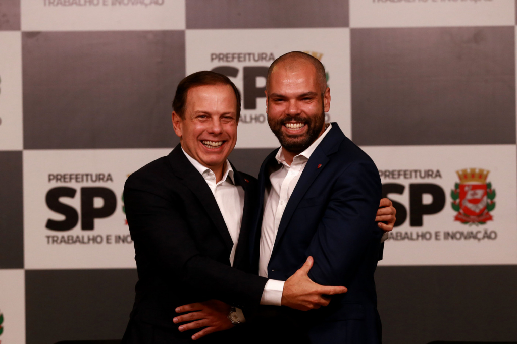 João Doria e Bruno Covas quando eram, respectivamente, prefeito e vice-prefeito de São Paulo
