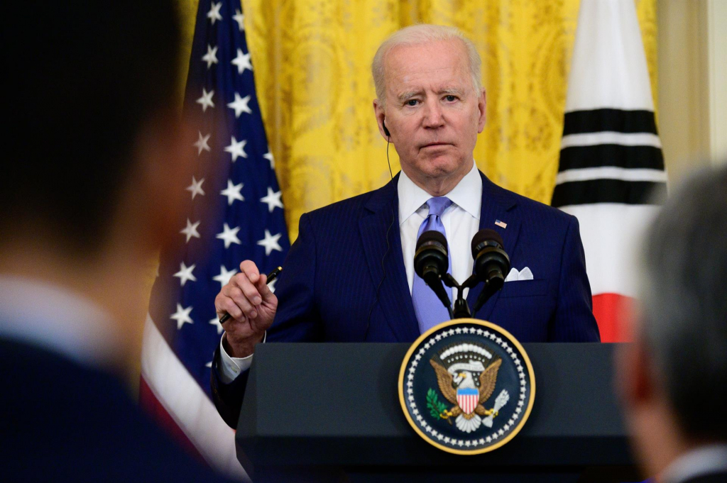 Joe Biden durante coletiva de imprensa