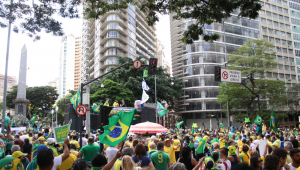 Manifestação de apoiadores de Jair Bolsonaro em Belo Horizonte, MG