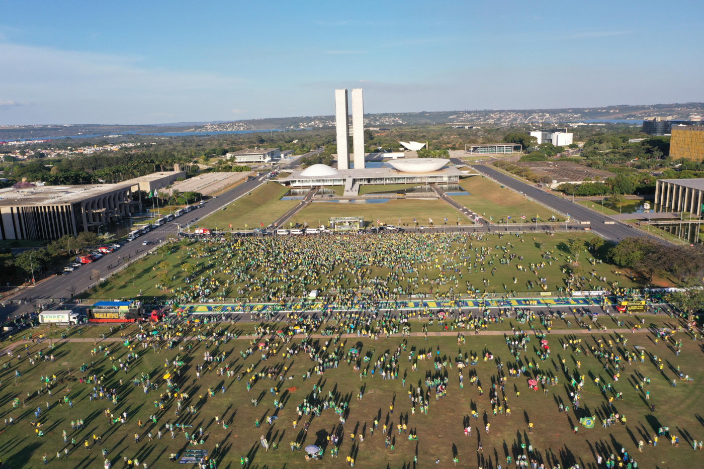 Manifestações a favor do presidente Jair Bolsonaro em Brasília