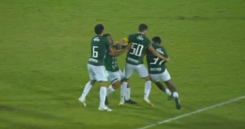 O lateral-esquerdo Bidu e o volante Rodrigo Andrade, ambos do Guarani, trocaram socos durante a partida contra o Novorizontino