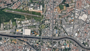 Imagem de satélite de aeroporto