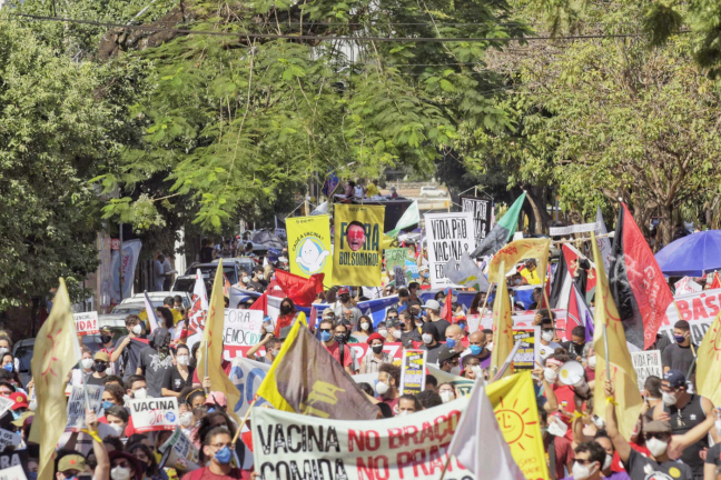 Manifestações contra o governo Bolsonaro ocorreram em Goiás