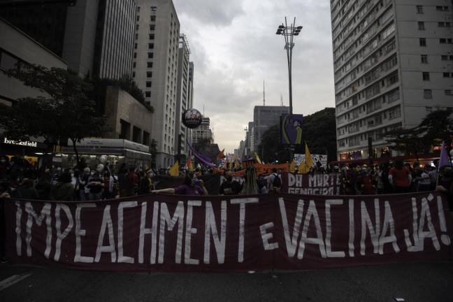 Protesto contra o presidente Jair Bolsonaro na Avenida Paulista