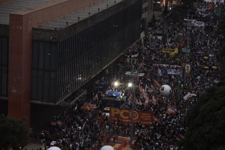 Protesto contra o presidente Jair Bolsonaro na Avenida Paulista