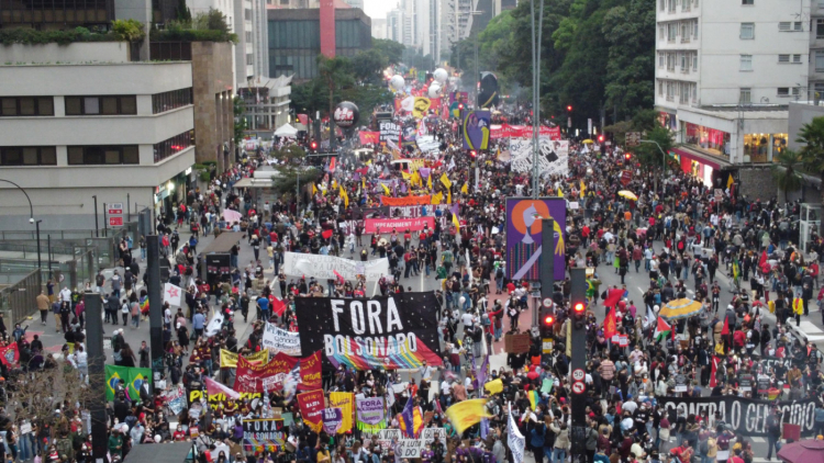 Protesto contra o presidente Jair Bolsonaro na Avenida Paulista