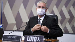 Senador Renan Calheiros durante a CPI da Covid-19