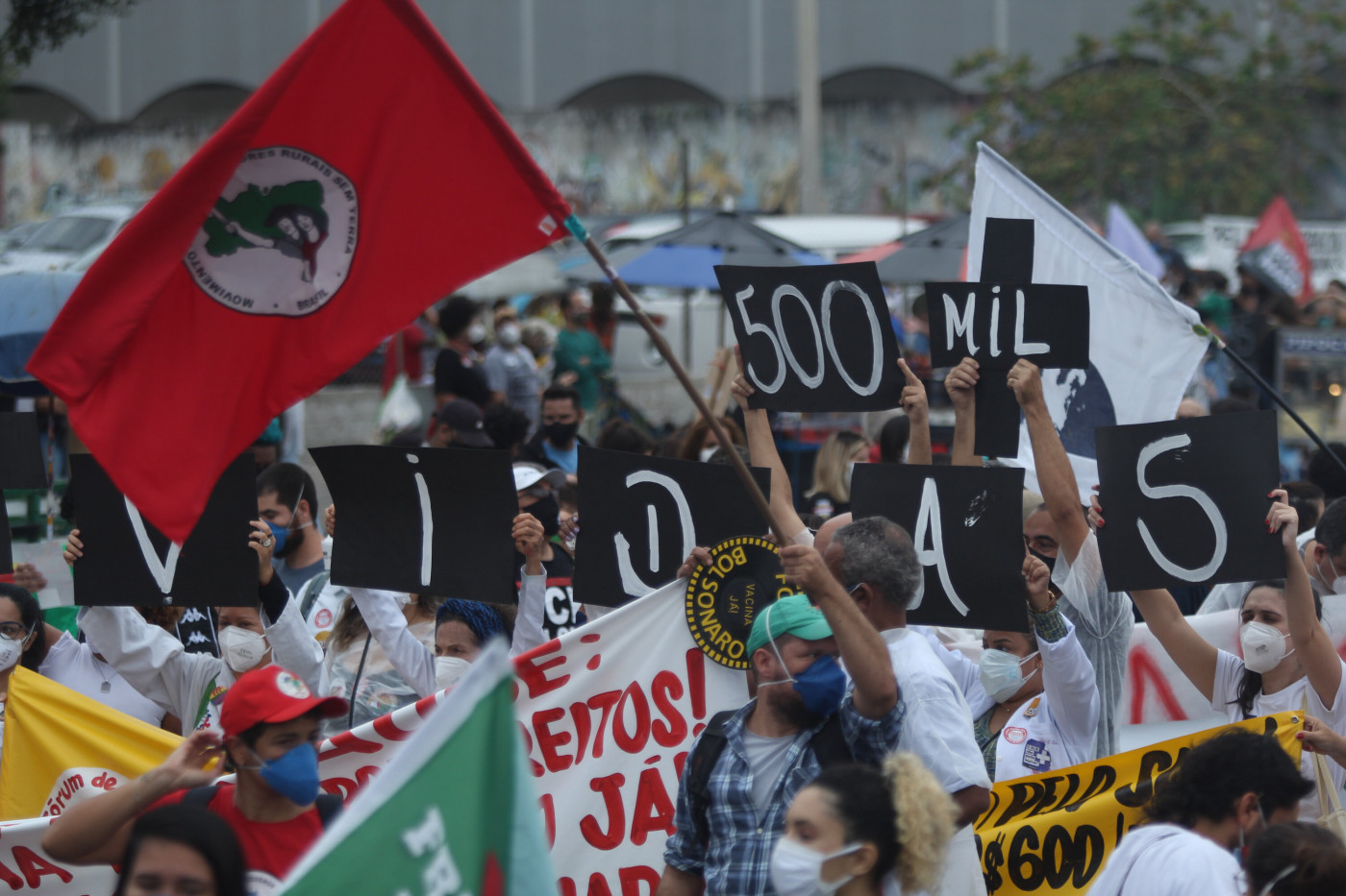 Protesto contra o governo federal no Rio de Janeiro