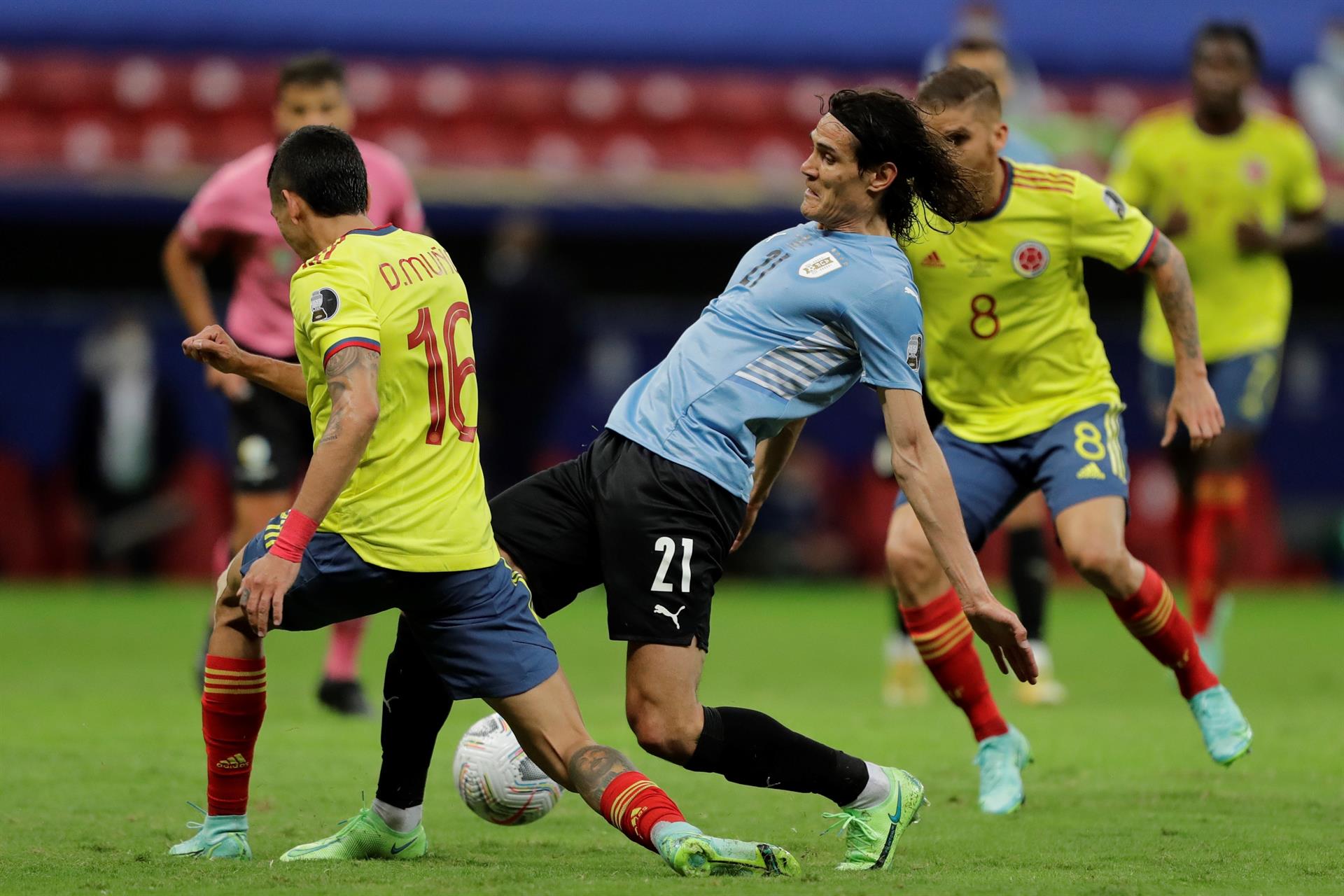 Uruguai e Colômbia se enfrentaram nas quartas da Copa América