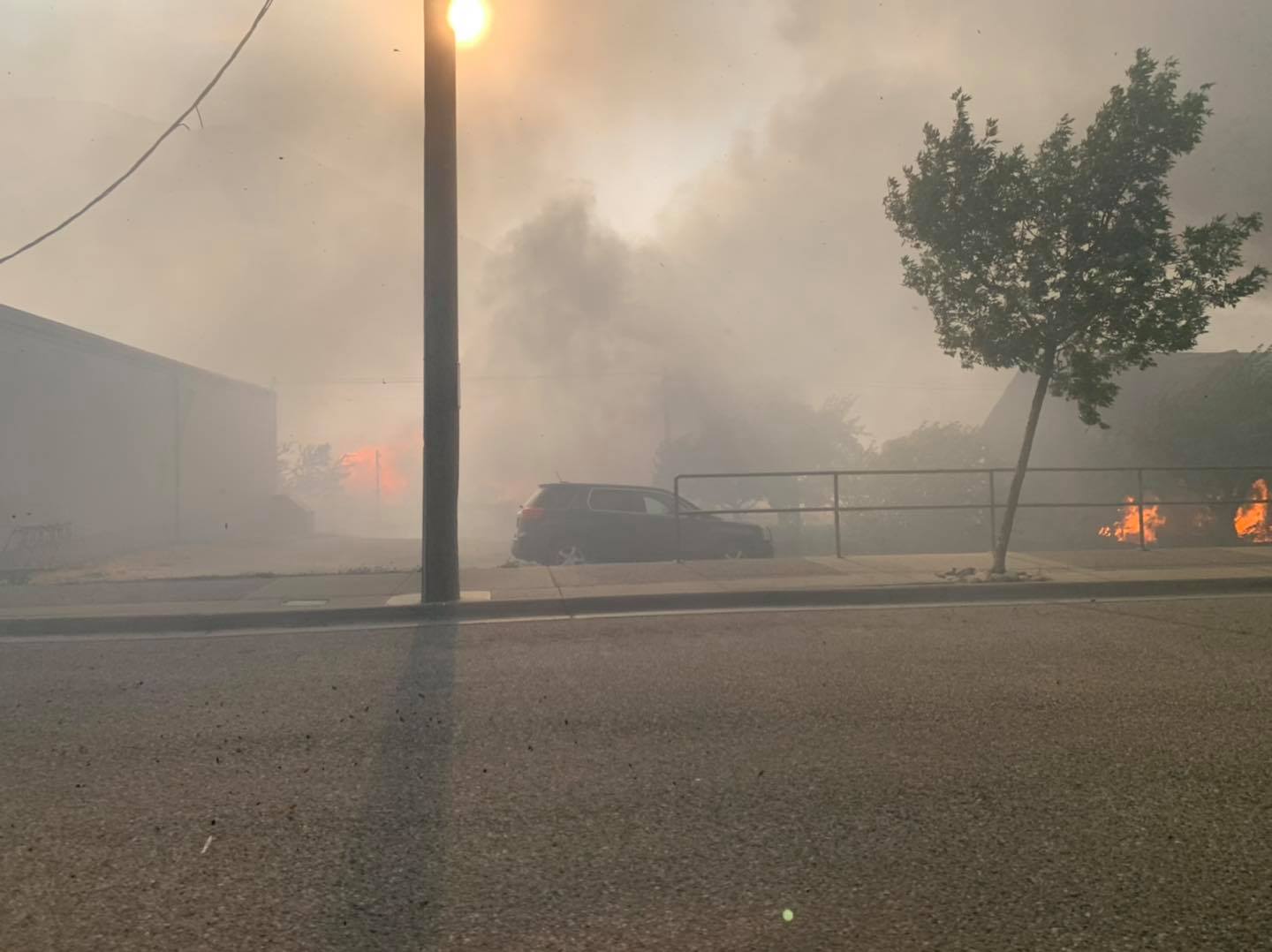 Incêndio na cidade de Lytton, no Canadá