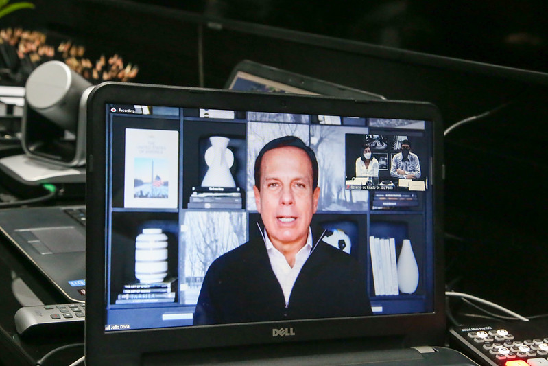 O Governador do Estado de São Paulo, João Doria, participa virtualmente de Apresentação do Time São Paulo para as Paralimpíadas