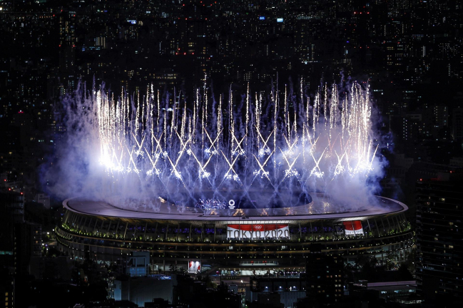 Cerimônia de abertura dos Jogos Olímpicos de Tóquio tem queima de fogos