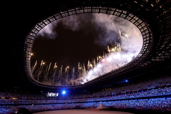 Estádio Olímpico de Tóquio é o placo da cerimônia de abertura dos Jogos de Tóquio