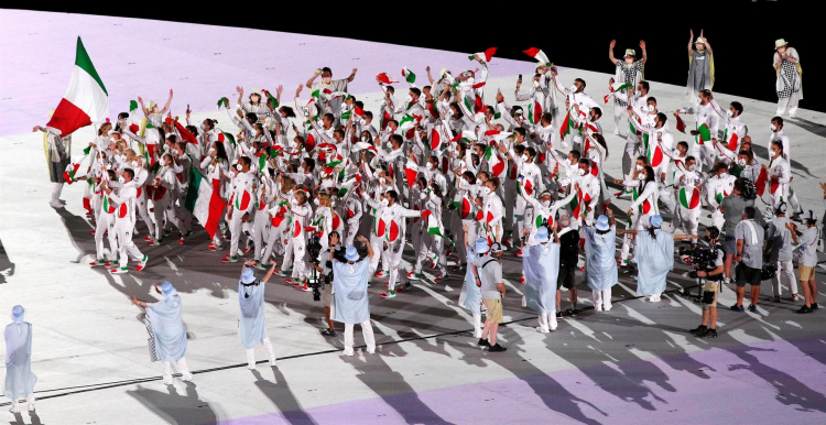 Delegação italiana levou muita gente ao Desfile das Nações