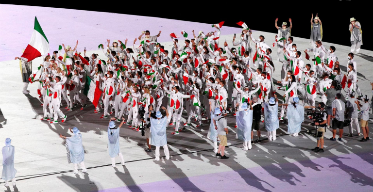 Delegação italiana levou muita gente ao Desfile das Nações