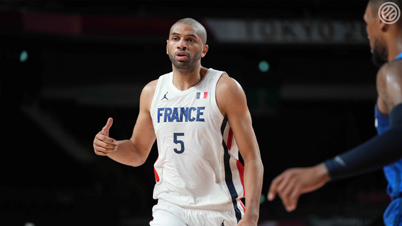Jogador da França durante o jogo contra os EUA