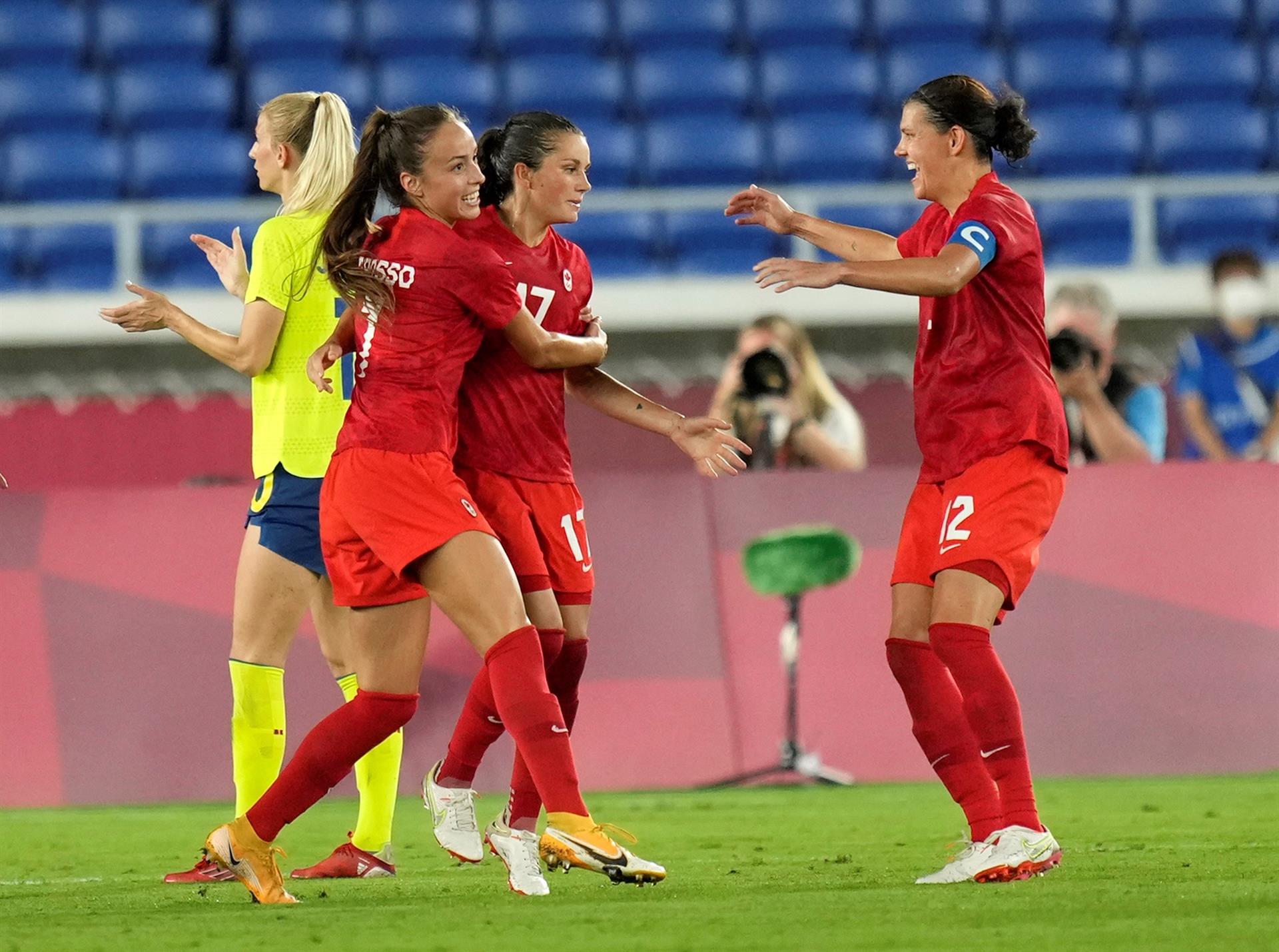 A seleção canadense foi campeã do futebol feminino nos Jogos de Tóquio