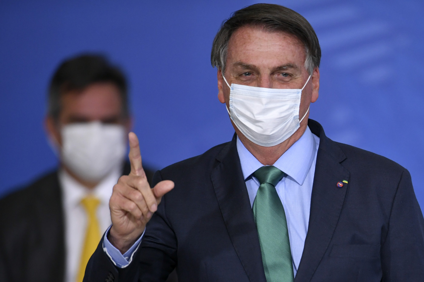 O presidente da república, Jair Bolsonaro, durante cerimônia no Palácio do Planalto