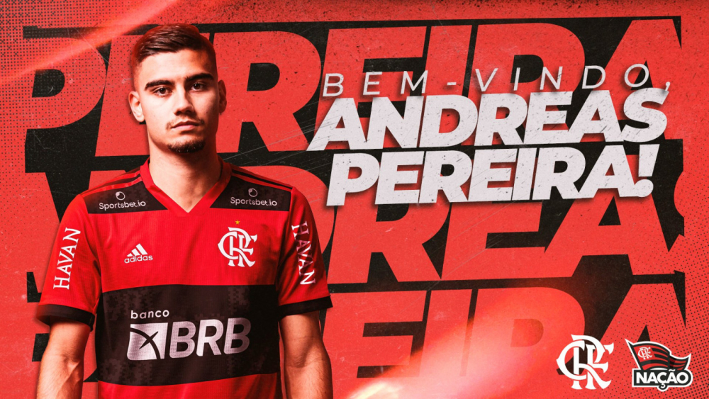 Flamengo anuncia contratação de Andreas Pereira