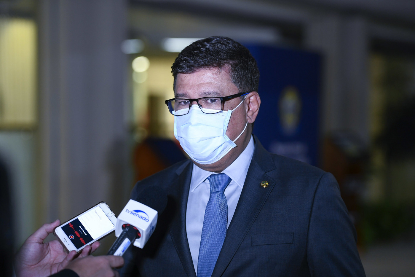 Senador Carlos Viana (PSD-MG) concede entrevista