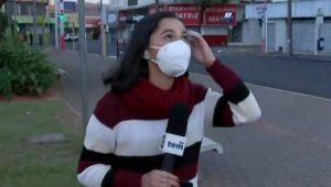 Repórter da Globo se assusta ao vivo com explosão em Araçatuba; assista ao vídeo