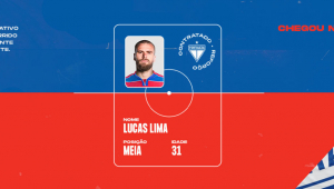 Lucas Lima foi emprestado pelo Palmeiras ao Fortaleza