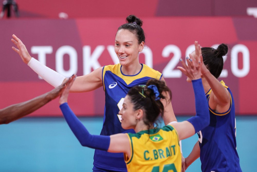Seleção brasileira feminina de vôlei está nas quartas de final das Olimpíadas de Tóquio