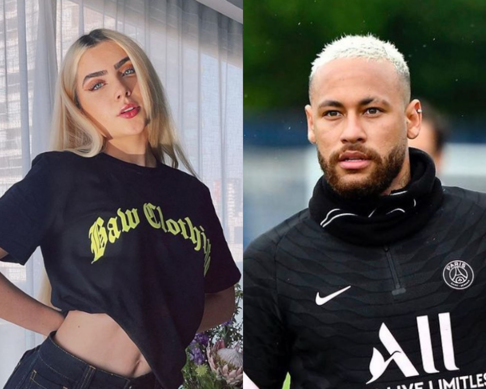 Montagem de Jade Picon e Neymar