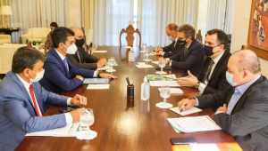 Governadores em reunião com Rodrigo Pacheco