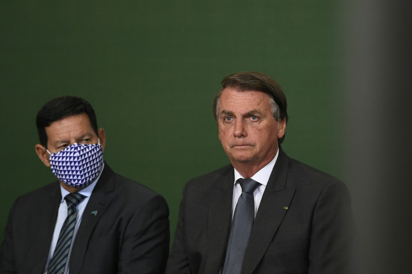 Vice-presidente Hamilton Mourão e o presidente Jair Bolsonaro