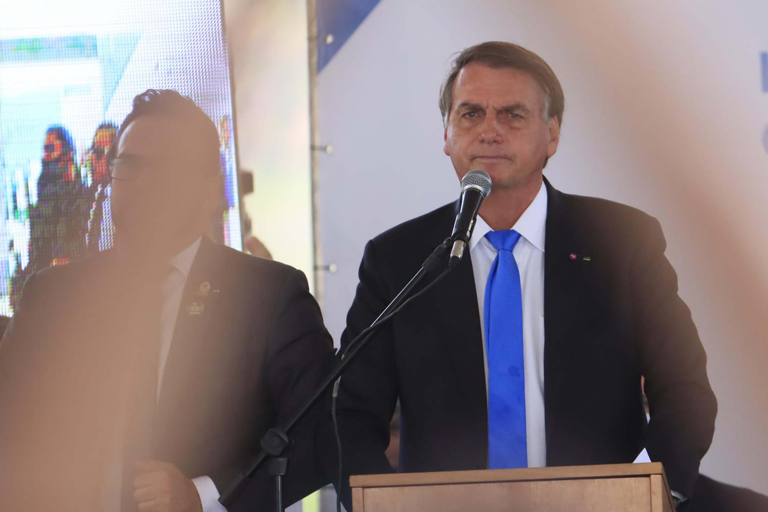 Jair Bolsonaro durante evento em Belo Horizonte
