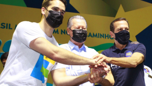 candidatos eduardo leite, arthur virgílio e joão doria nas prévias do PSDB