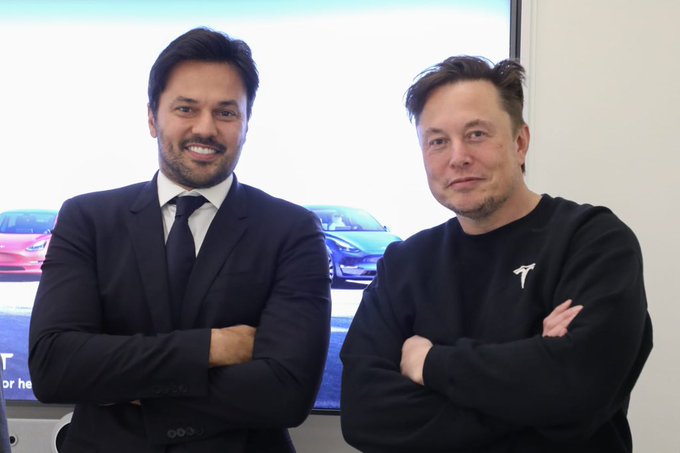 Elon musk e fabio faria em reuniao
