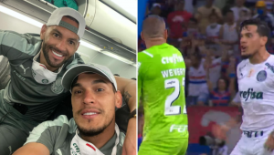 Weverton e Gustavo Gómez se reconciliaram após a briga durante a derrota do Palmeiras para o Fortaleza