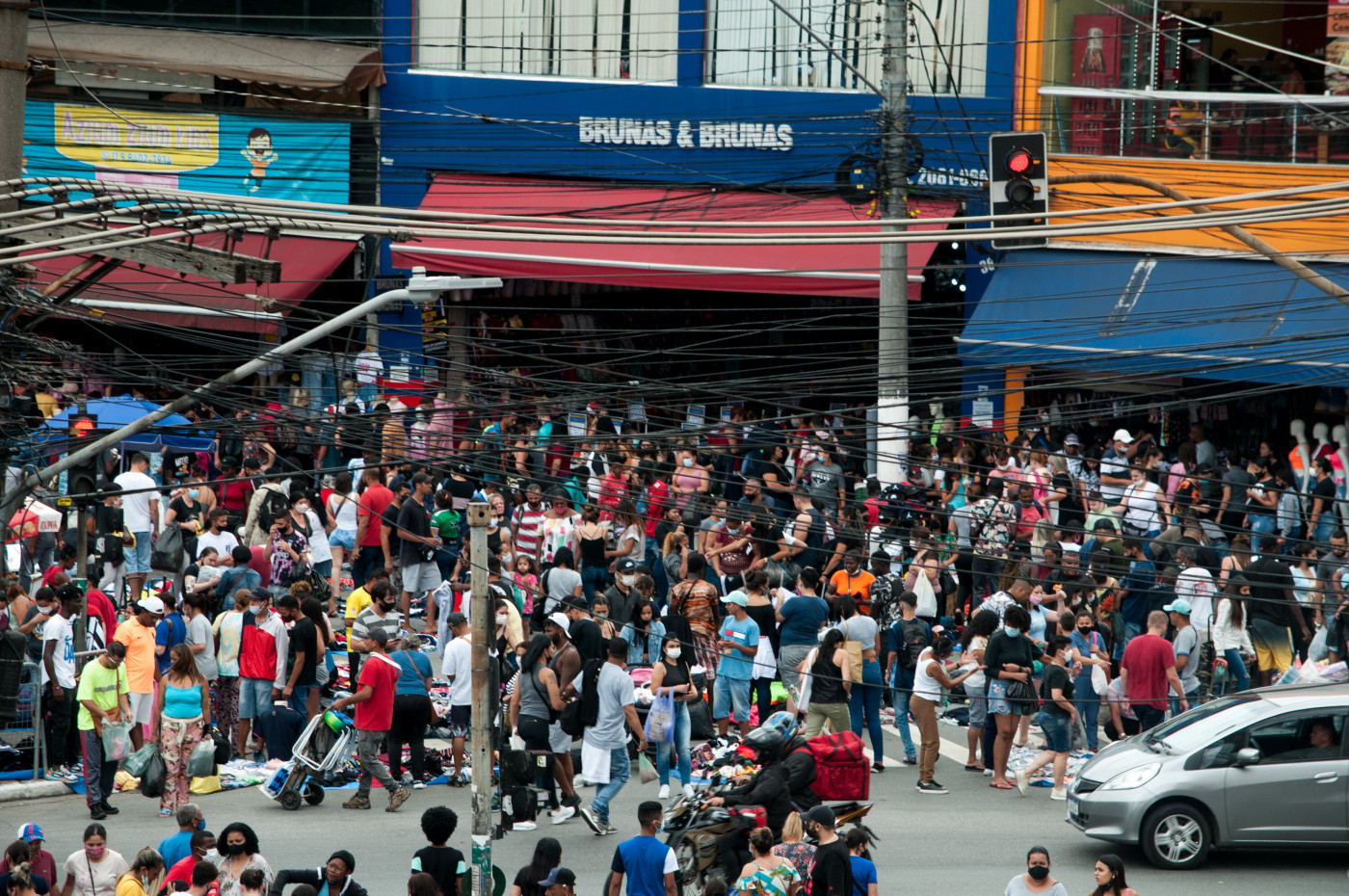 Comercio ambulante en el barrio de Brás, São Paulo