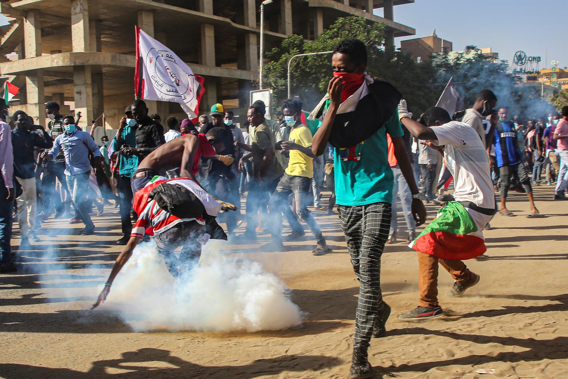 conflitos em ruas do Sudão