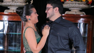 Maurílio com a esposa, Luana Ramos