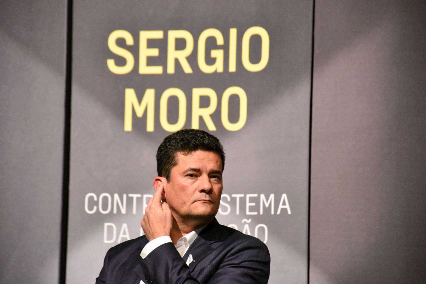 Ex-ministro da Justiça, Sergio Moro, durante lançamento de seu livro