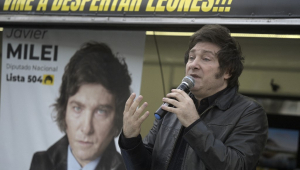 javier milei em discurso na argentina