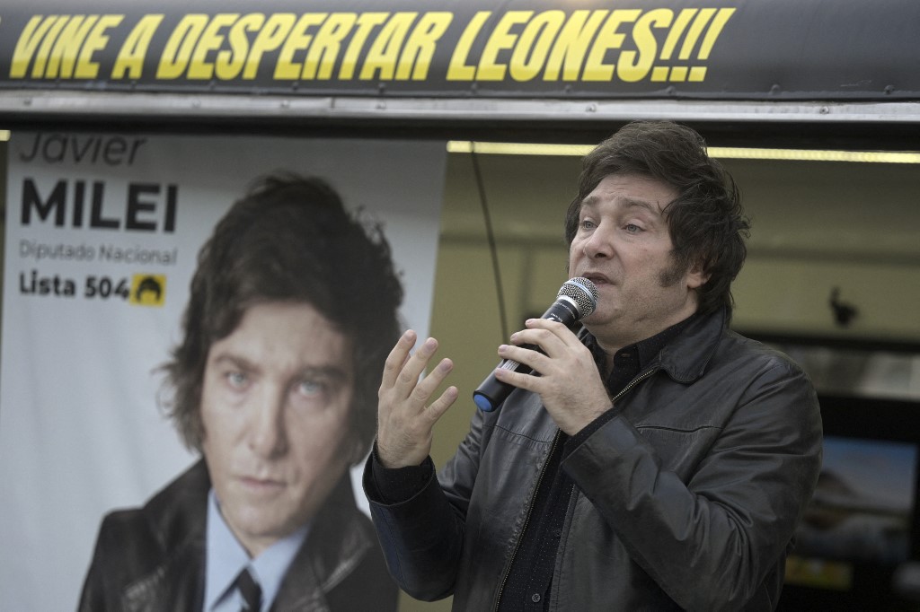 javier milei em discurso na argentina