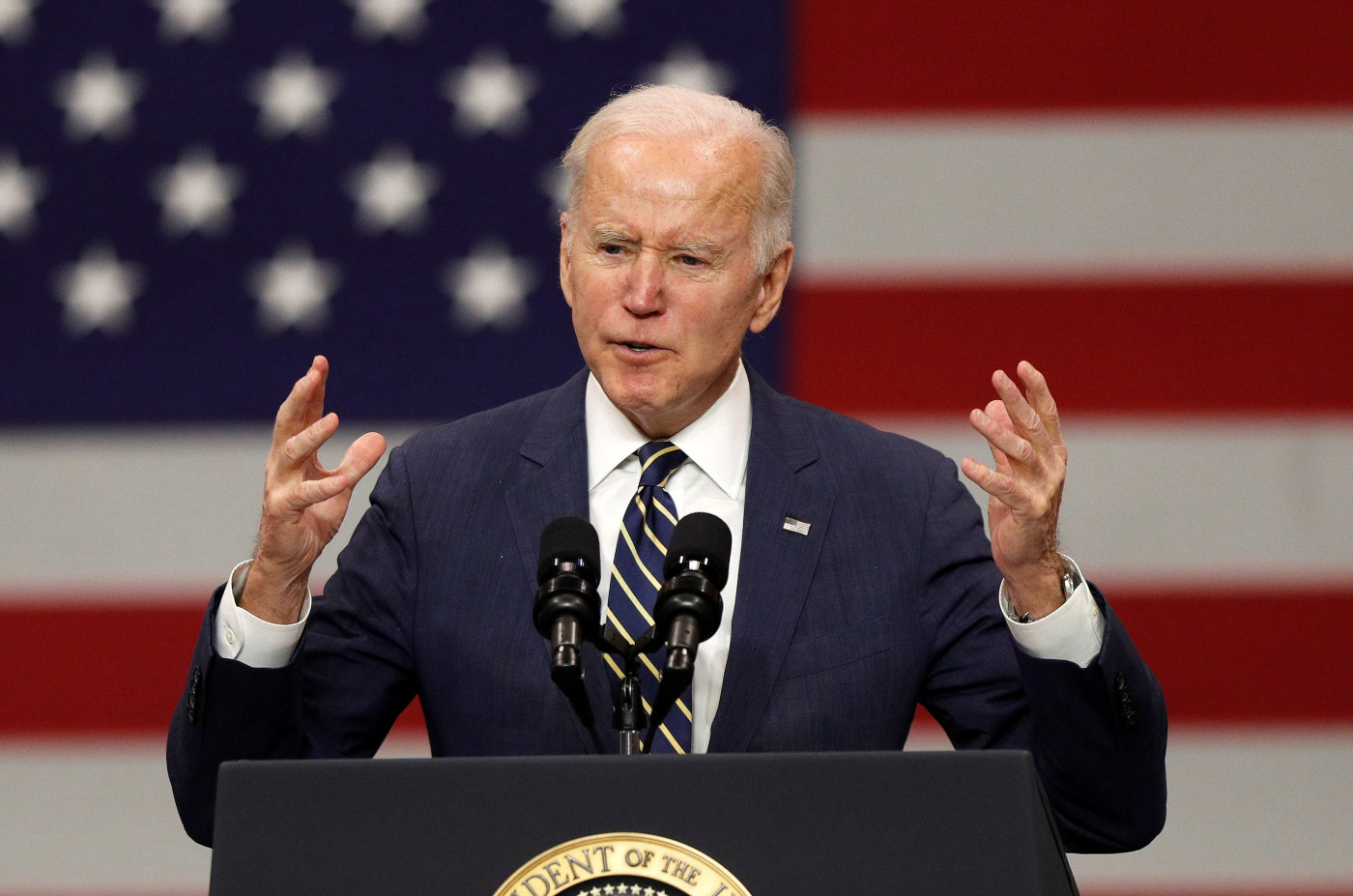 Presidente Joe Biden durante discurso
