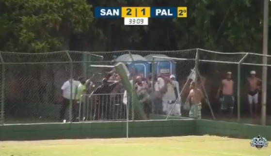 torcida do Palmeiras causa briga em jogo