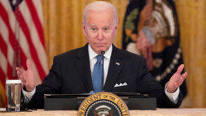 Presidente dos Estados Unidos, Joe Biden, durante discurso