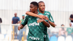 Endrick marcou duas vezes para o Palmeiras na vitória sobre o Assu, na estreia da Copinha