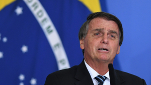 O presidente Jair Bolsonaro durante o lançamento de linhas de crédito agro para o setor de Aquicultura e Pesca, no Palácio do Planalto, em Brasília, nesta quarta-feira, 12 de janeiro de 2022