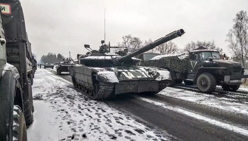Tanque russo avança na Ucrânia