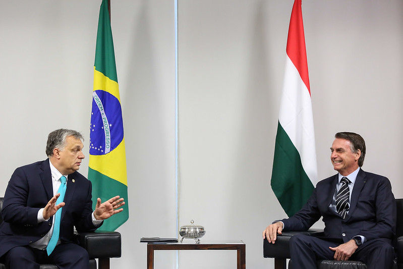 Viktor Orbán e Bolsonaro na Hungria