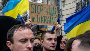 Manifestação Rússia Ucrânia