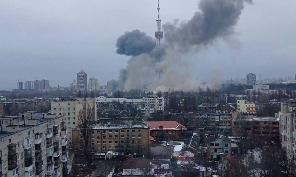 Ataque a torre de tv na ucrânia
